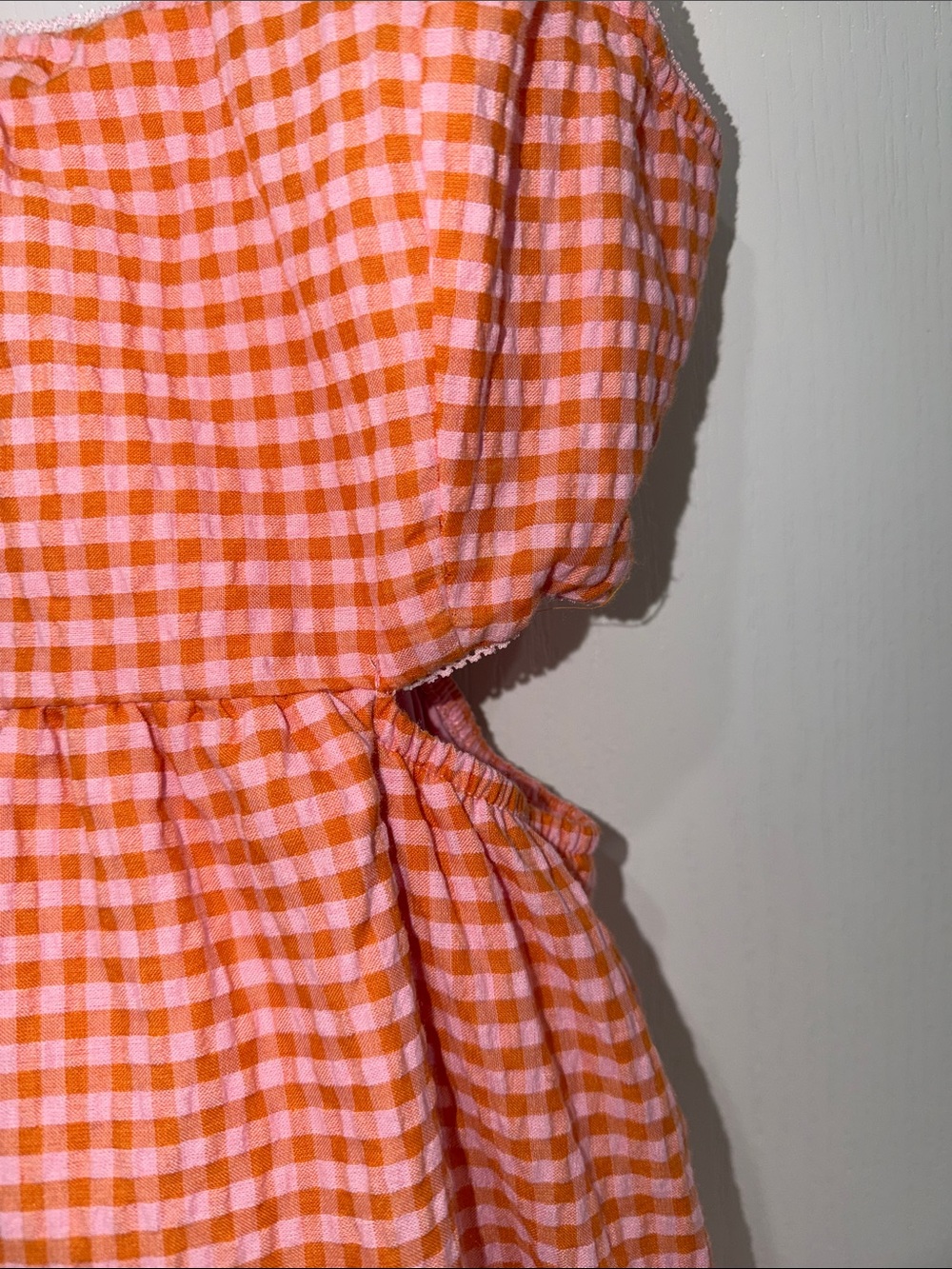 Altar’d State Gingham Sundress - Pink & orange size xxsmall NWOT - Picture 4 of 5